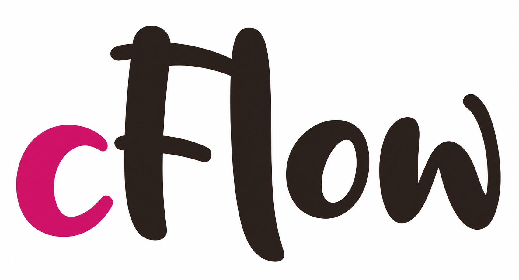 Logotipo cFlow en rosa y carbón